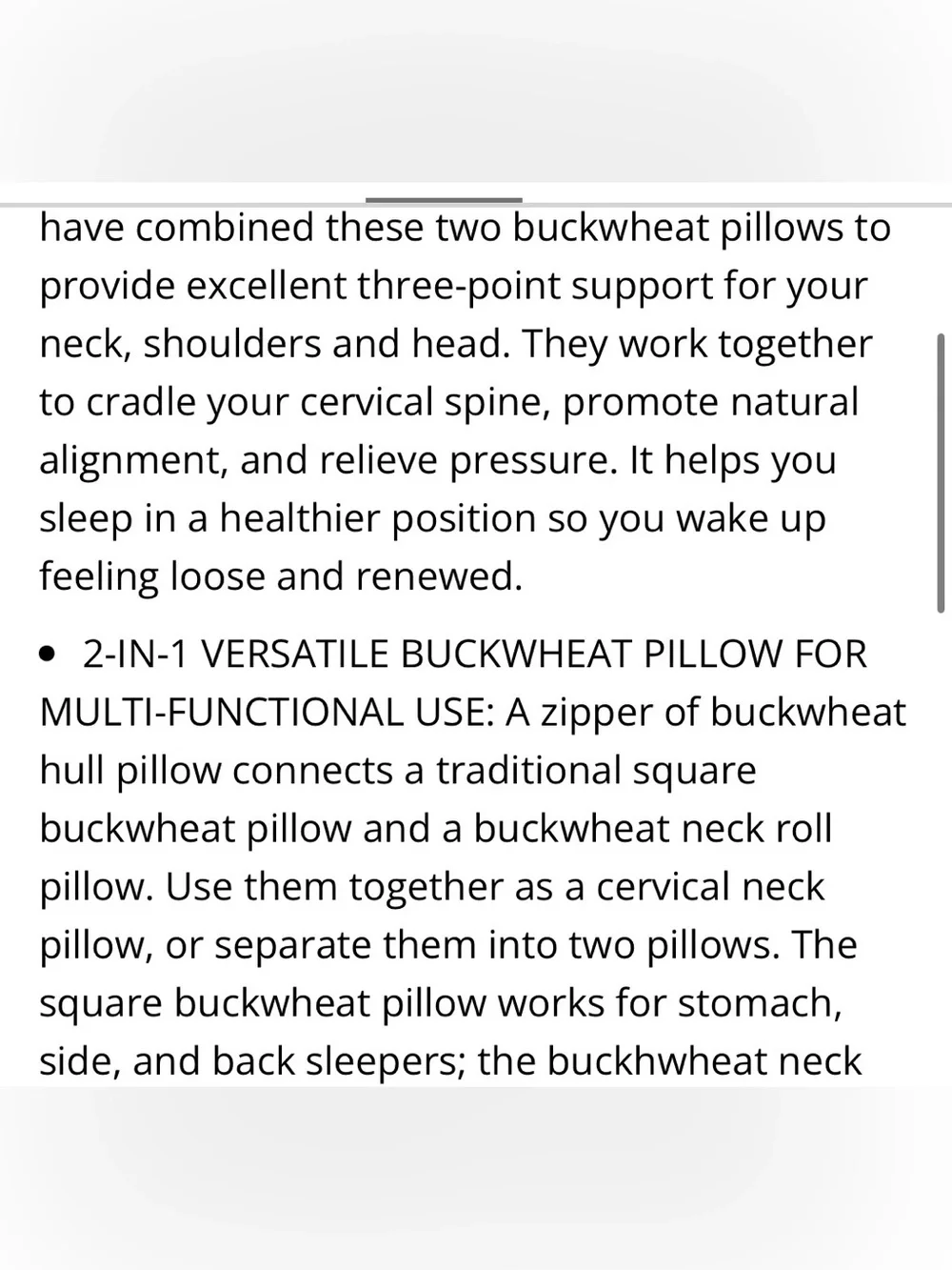 Buckwheat Pillow with 100% Organic Cotton Pillowcase